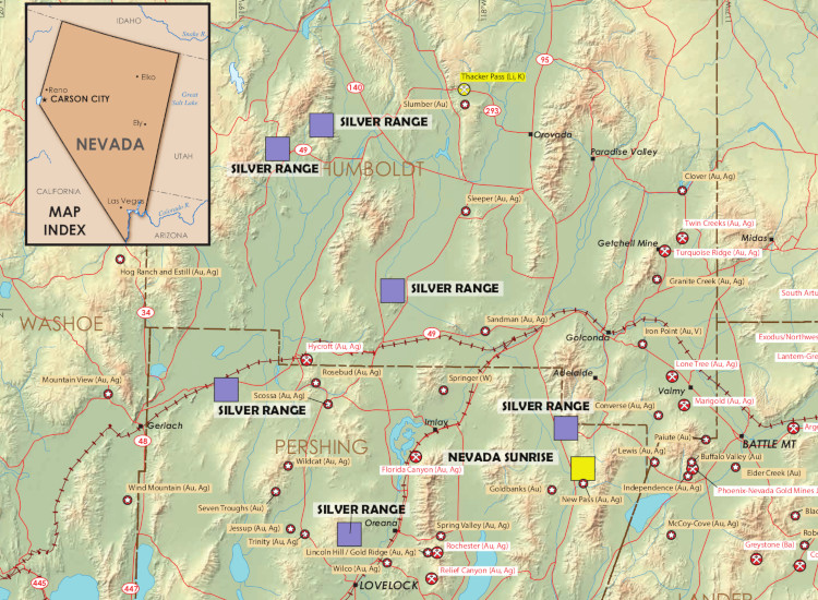 Mining and Exploration Activity of Nevada