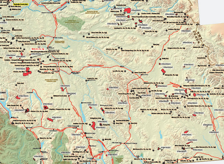 Yukon Mining Map