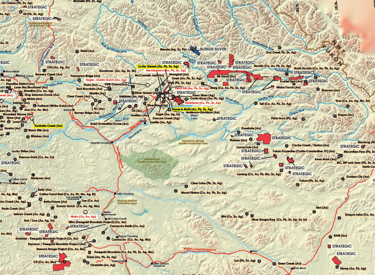 Yukon Mining Map
